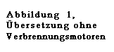 Textfeld: Abbildung  2, �bersetzung ohne Verbrennungsmotoren